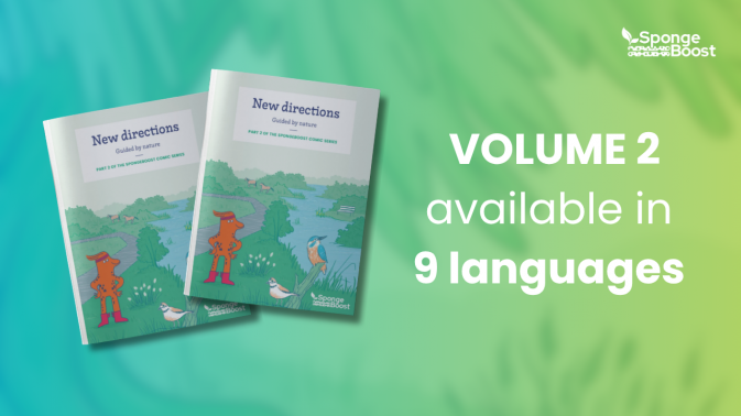 SpongeBoost’s second comic book is now available in 9 languages